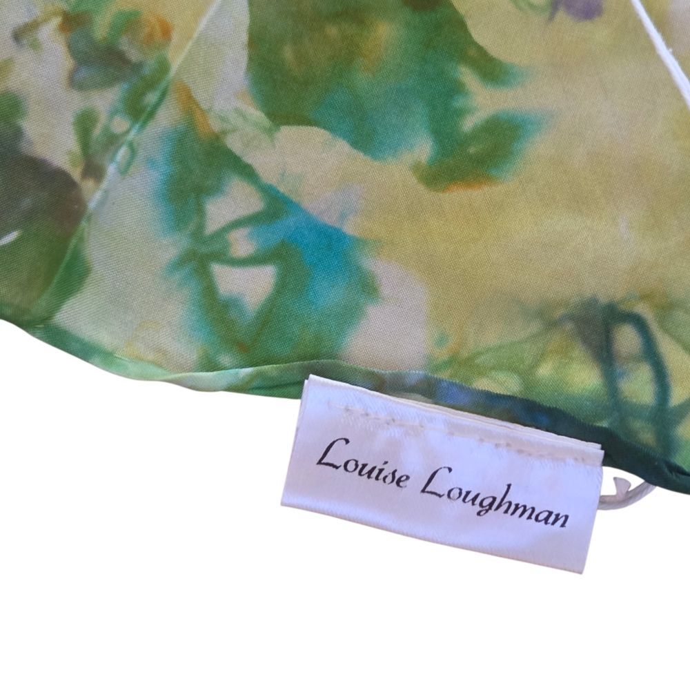 NWT Artsy Hand Painted 100% Silk Scarf Ireland Newgrange Louise Loughman Artist - Picture 9 of 9